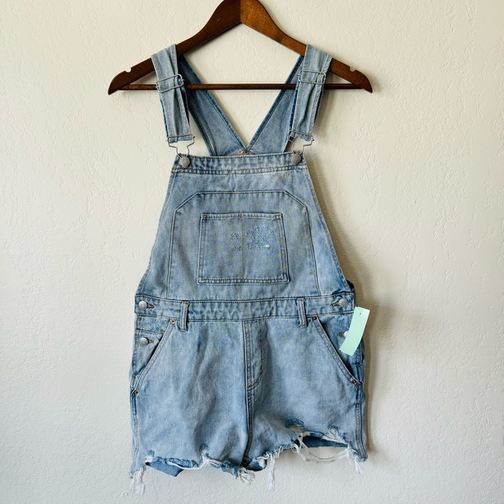 Wild Fable | denim jean distressed ripped overall bibs